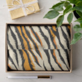 Black and Brown Tiger Stripes Pattern Tissuepapier (Geschenk)