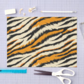 Black and Brown Tiger Stripes Pattern Tissuepapier (Craft)