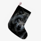 BLACK AND BROWN WOLF PAINTING KLEINE KERSTSOK (Voorkant (Hangend))