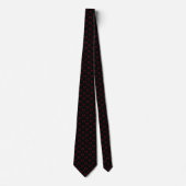 Black-and-Burgundy Cat/Heart Pattern Necktie Stropdas (Voorkant)