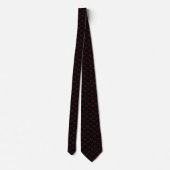 Black-and-Burgundy Cat/Heart Pattern Necktie Stropdas (Achterkant)