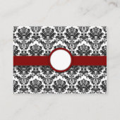 Black and Burgundy Damask Place Card Holder Plaatskaartje (Achterkant)