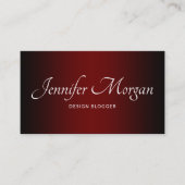 Black and Burgundy Elegant Ombre Visitekaartje (Voorkant)