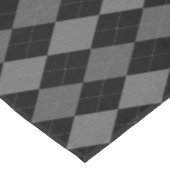 Black and Charcoal Gray Argyle Pattern Tafelkleed (Gekanteld)