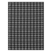 Black and Charcoal Gray Argyle Pattern Tafelkleed (Voorkant)