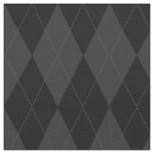 Black and Charcoal Gray Diamond Argyle Pattern Stof (Close Up)