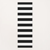 Black and Classic White Horizontal Striped Yogamat (Voorkant)