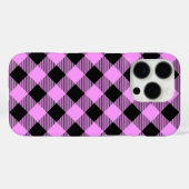 Black and Coral Checked Case-Mate iPhone Case (Achterkant (horizontaal))