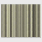 Black and Cream Pinstripe Wedding Elegant Cadeaupapier (Vlak)