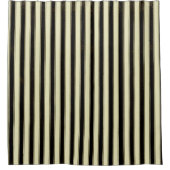 Black and Cream Pinstripe Wedding Elegant Douchegordijn (Voorkant)