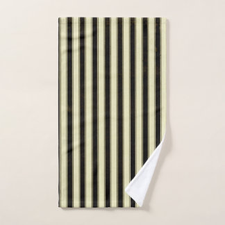 Black and Cream Pinstripe Wedding Elegant Handdoek