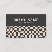 Black and Cream Retro Bold Fun Visitekaartje (Voorkant)