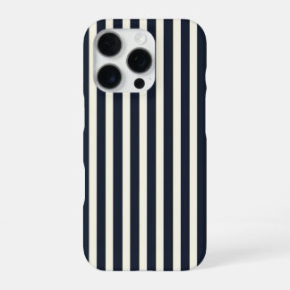Black and Cream Striped Phone Case iPhone 16 Pro Hoesje