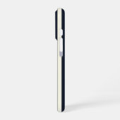 Black and Cream Striped Phone Case iPhone Hoesje (Linkerkant)