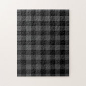 Black and Dark Grey Gingham Check Pattern Legpuzzel (Verticaal)