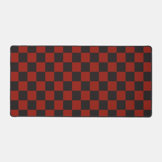 Black and Deep red checkerboard pattern Bureaumat (Voorkant)