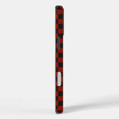 Black and Deep red checkerboard pattern Case-Mate iPhone Case (Achterkant / Rechts)