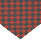 Black and Deep red checkerboard pattern Korte Tafelloper (Hoek)