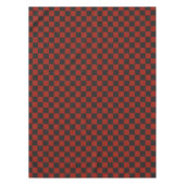 Black and Deep red checkerboard pattern Tafelkleed (Voorkant)