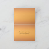 Black and FAUX Copper Peony Hartelijk dank Bedankkaart (Binnen)