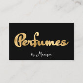 Black and Faux Gold Parfums Visitekaartje (Voorkant)