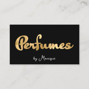 Black and Faux Gold Parfums Visitekaartje