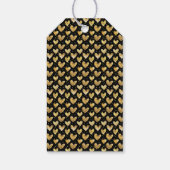 Black and Faux Golden Folie Hearts Moederdag Cadeaulabel (Achterkant)