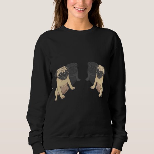 Black and Fawn Pugs Pattern Classic T-Shirt 160 (Voorkant)