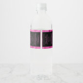 Black and Fuchsia Foil Perfume Roller Bottle label Waterfles Etiket (Achterkant)