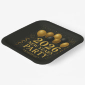Black And Gold 2026 New Year Party Papieren Bordje (Gebogen)