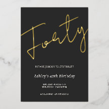 Black and Gold 40th Birthday Celebration