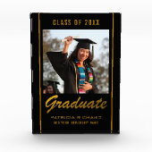 Black and Gold Afstudeerder Afstuderen 2023 Keepom Fotoblokken (Voorkant)