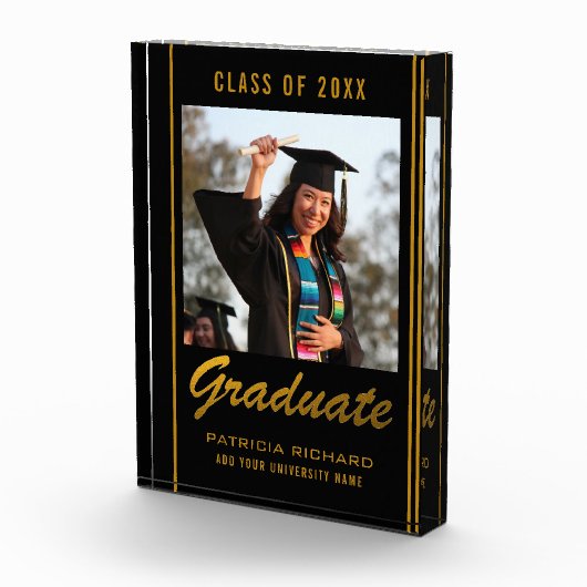 Black and Gold Afstudeerder Afstuderen 2023 Keepom Fotoblokken (Rechts)