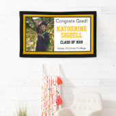 Black and Gold Afstudeerder One-foto Spandoek (Insitu)