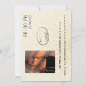 Black and Gold Afstuderen Passport Photo-uitnodigi Kaart (Achterkant)