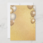 Black and Gold Afstuderen Pet Graduparty Kaart (Achterkant)