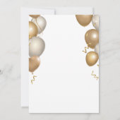 Black and Gold Afstuderen Pet Graduparty Kaart (Achterkant)