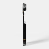 Black and Gold Agate Geode Monogram iPhone iPhone Hoesje (Linkerkant)