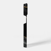 Black and Gold Agate Geode Monogram iPhone iPhone Hoesje (Rechterkant)
