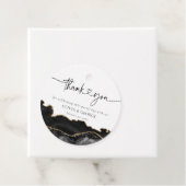 Black and Gold Agate Weddenschap Hartelijk dank Bedankjes Labels (In situ)