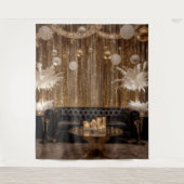Black and Gold Art Deco Back Drop Great Gatsby Wandkleed (Voorkant)