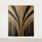 Black and Gold Art Deco Backdrop Wandkleed (Voorkant)