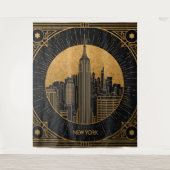 Black and Gold Art Deco Backdrop Wandkleed (Voorkant)