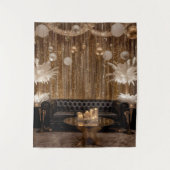 Black and Gold Art Deco Backdrop Wandkleed (Voorkant)