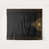 Black and Gold Art Deco Backdrop Wandkleed (Voorkant (horizontaal))
