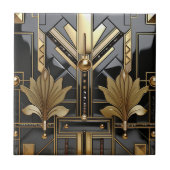 Black and Gold Art Deco Beautiful Tegeltje (Voorkant)
