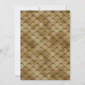 Black and Gold Art Deco Gold Rehearsal Dinner Kaart (Achterkant)