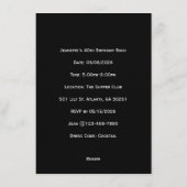 Black and Gold Art Deco Invitation Kaart (Achterkant)