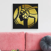 Black and Gold Art Deco Lady Canvas Afdruk (Insitu (Woonkamer))