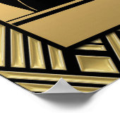 Black and Gold Art Deco Lady Poster (Hoek)